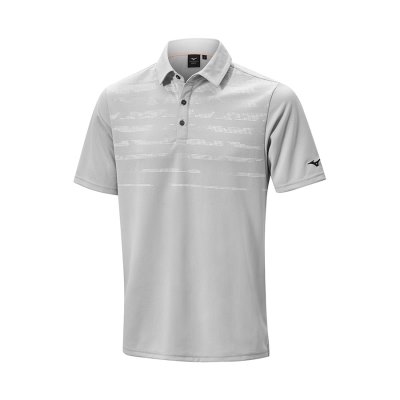 Camisa Polo Mizuno Breath Thermo Winter Jacquet Hombre Grises - Chile M673YXVJSG